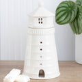 Nautical White Lighthouse Oil Burner and Wax Warmer | Wax Melt Warmer | Wiccan Center