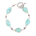 Linked Blue Turquoise and Sterling Silver Bracelet | Bracelets | Wiccan Center