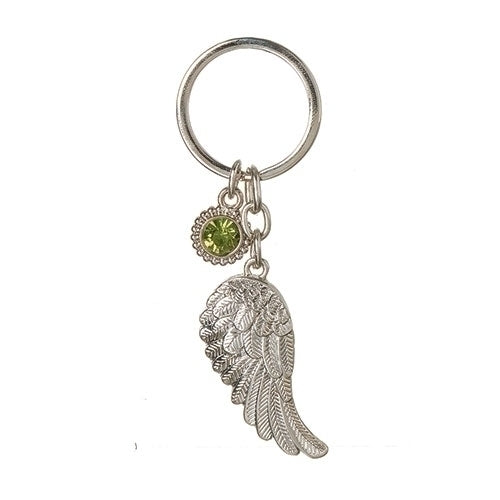 Birthstone Angel Wing Keyring - | Gift Shoppe >> Jewelry >> Key Chains | Wiccan Center
