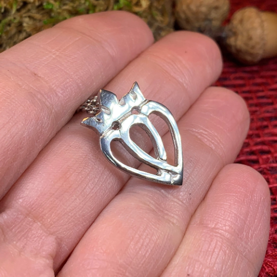 Two Hearts Luckenbooth Necklace - Handmade in Scotland | Pendant | Wiccan Center