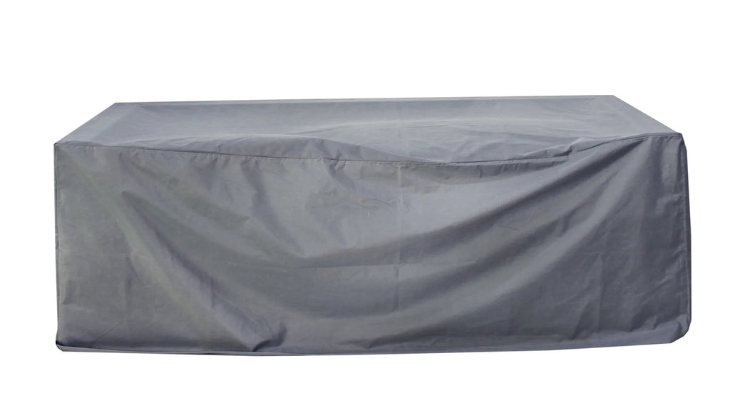 Paradiso Outdoor Solid Teak Wood Love seat Natural Look - Gray Fabric | | Wiccan Center