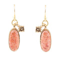 Lucent Orange Sponge Coral Golden Drop Earrings | Earrings | Wiccan Center