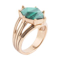 Lucky 7's Green Malachite Golden Ring | Rings | Wiccan Center