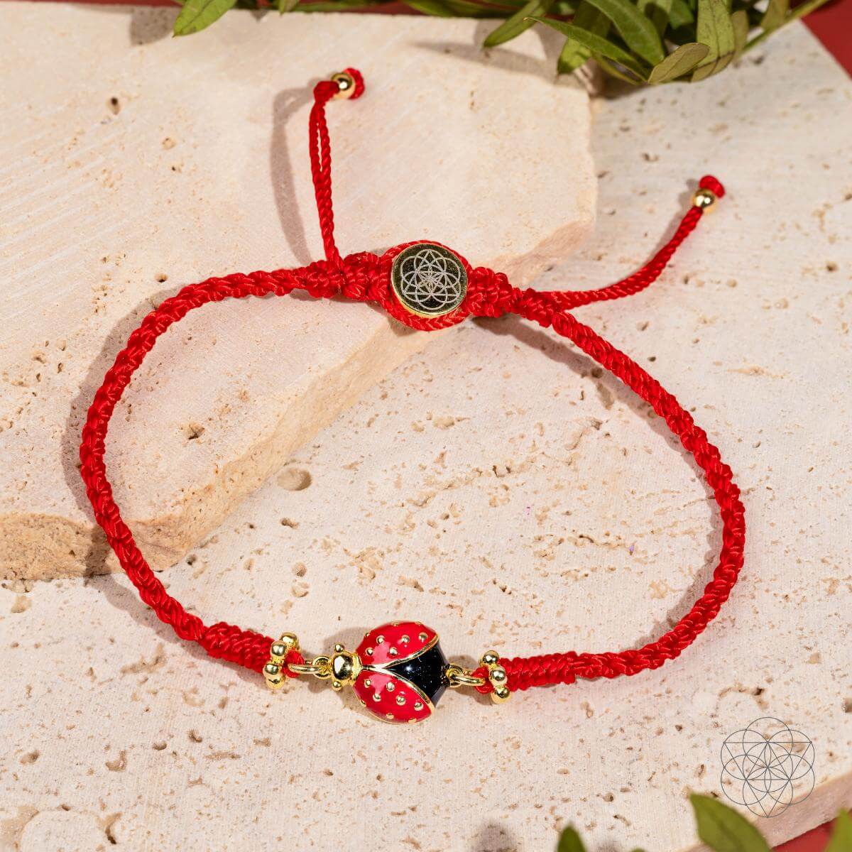 Lucky Ladybug - Four-Strand Red String Bracelet | Bracelet | Wiccan Center