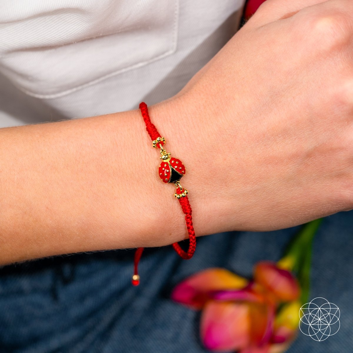 Lucky Ladybug - Four-Strand Red String Bracelet | Bracelet | Wiccan Center