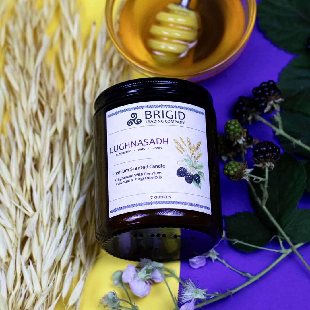 Lughnasadh Soy Wax Candle - Blackberries, Oats, and Honey | Premium Scented Candle | Wiccan Center