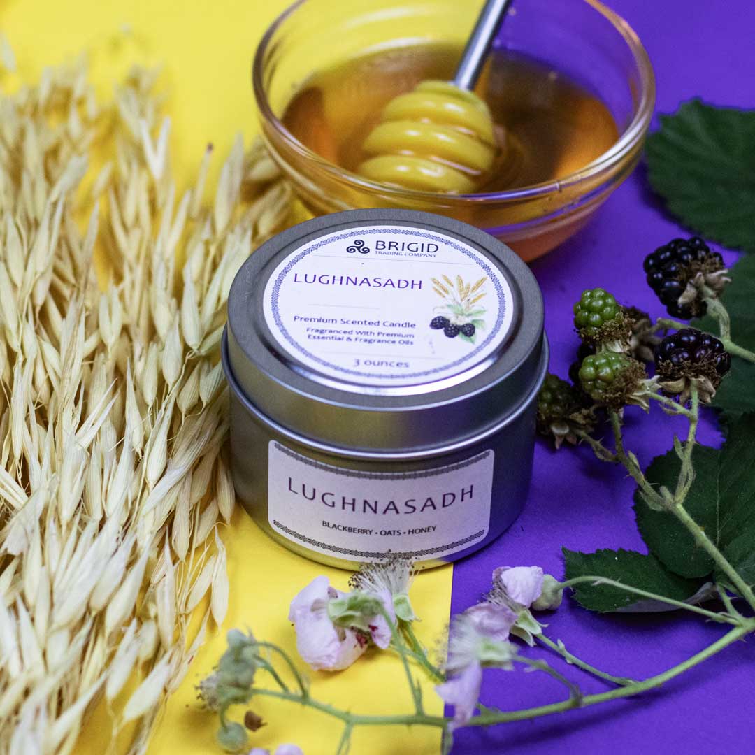 Lughnasadh Soy Wax Candle - Blackberries, Oats, and Honey | Premium Scented Candle | Wiccan Center