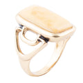 Luster Yellow Agate Golden Statement Ring | Rings | Wiccan Center