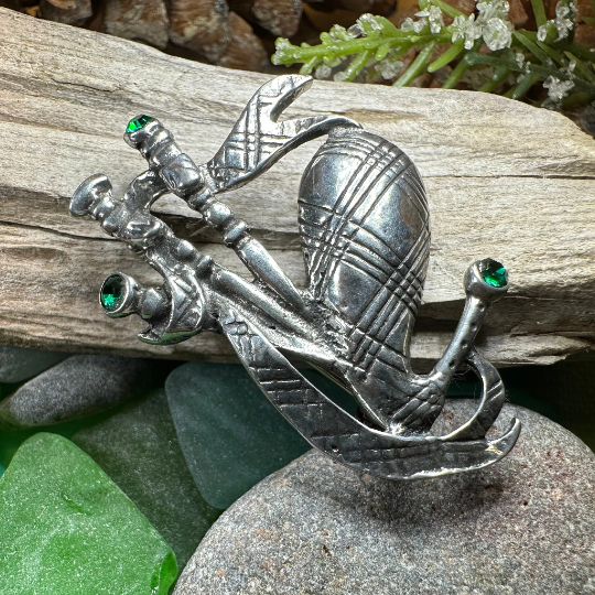 Bagpipes Crystal Brooch | Brooch | Wiccan Center