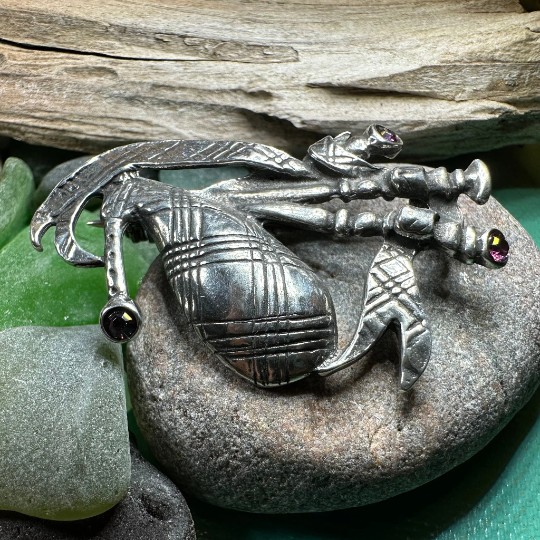 Bagpipes Crystal Brooch | Brooch | Wiccan Center