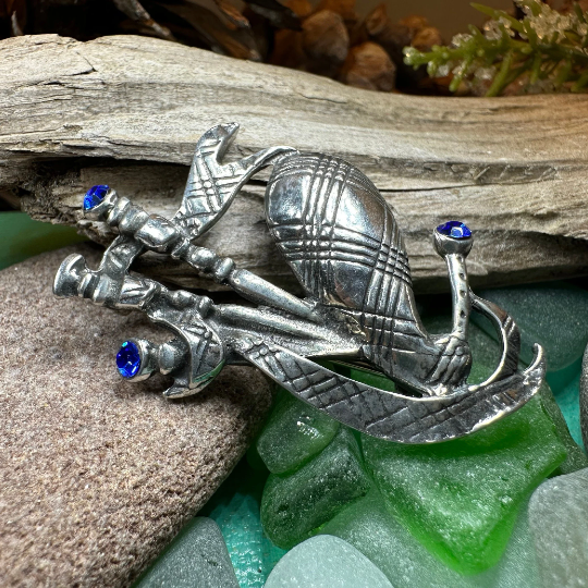 Bagpipes Crystal Brooch | Brooch | Wiccan Center