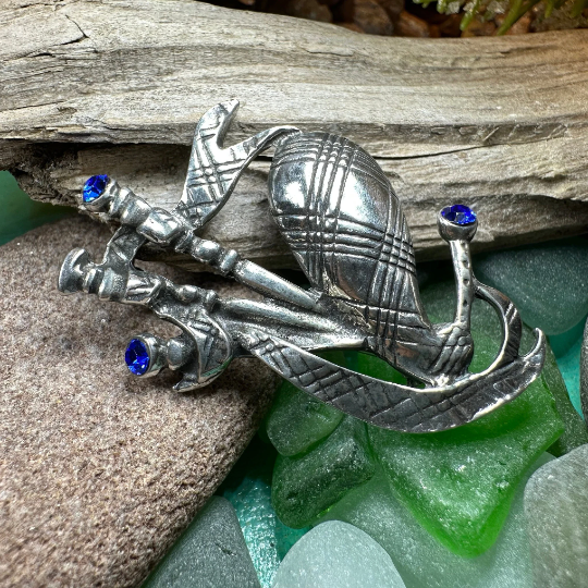 Bagpipes Crystal Brooch | Brooch | Wiccan Center