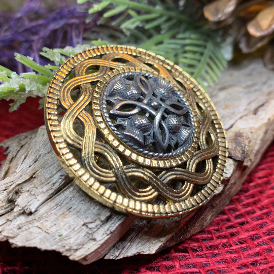 Robert Burns Scottish Thistle Brooch