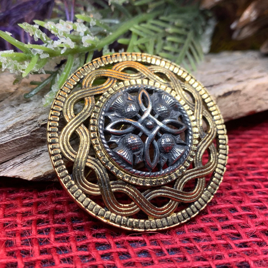 Robert Burns Scottish Thistle Brooch