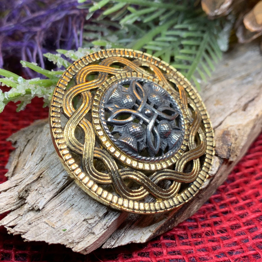 Robert Burns Scottish Thistle Brooch