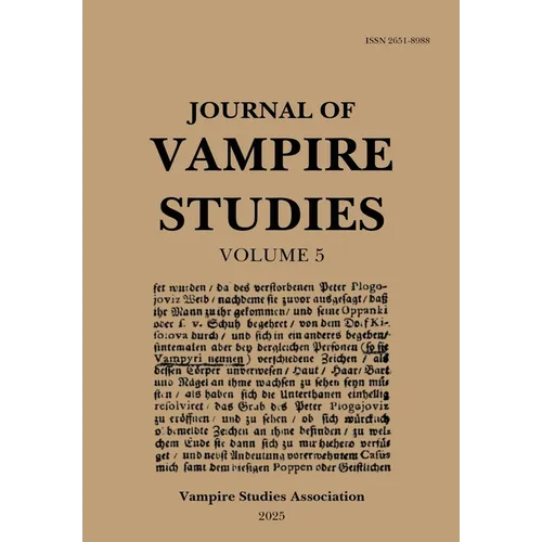 Journal of Vampire Studies: Vol. 5 (2025) - Paperback | Books | Wiccan Center