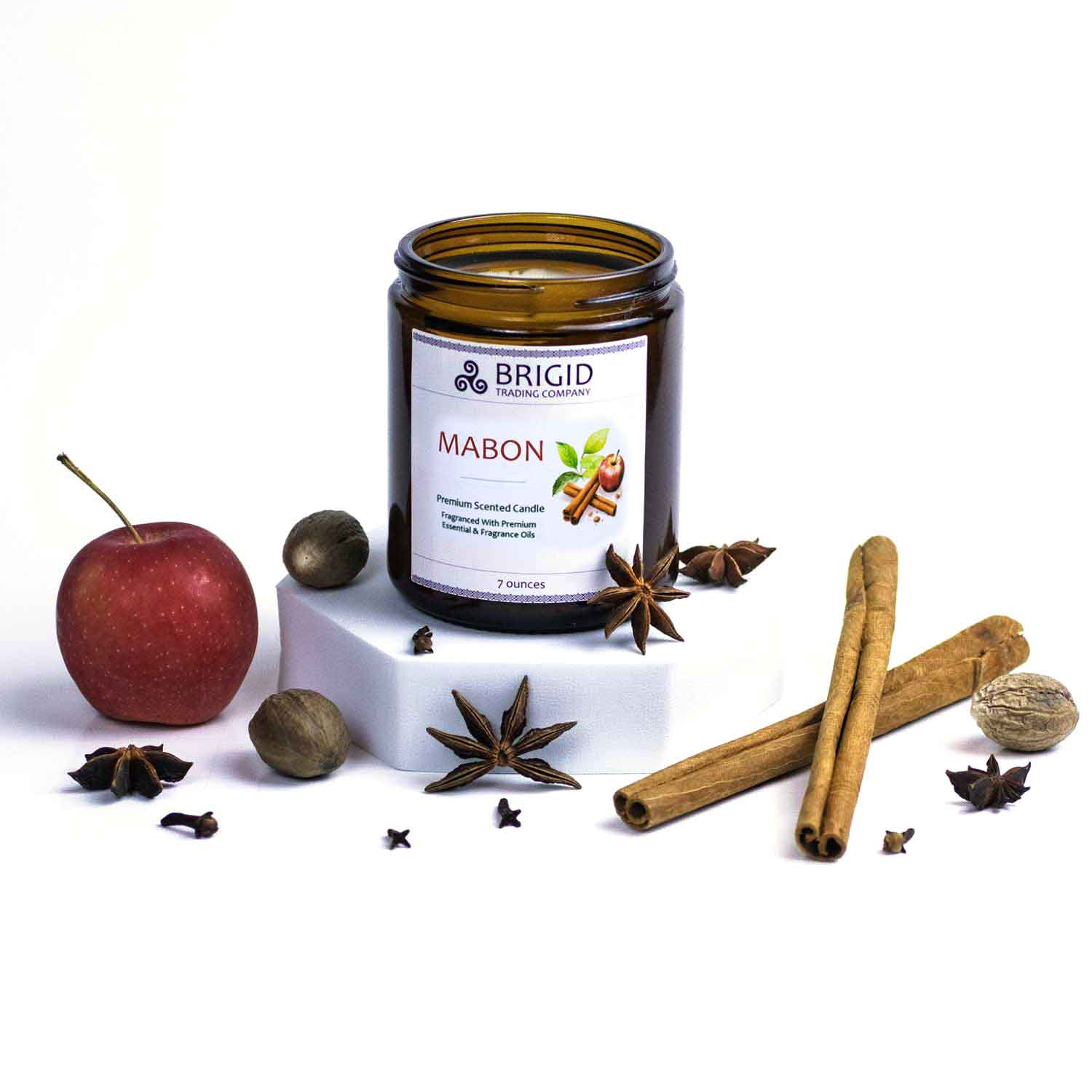 Mabon Soy Wax Candle - McIntosh Apple, Granny Smith, Apple Pie & Harvest Spices | Premium Scented Candle | Wiccan Center
