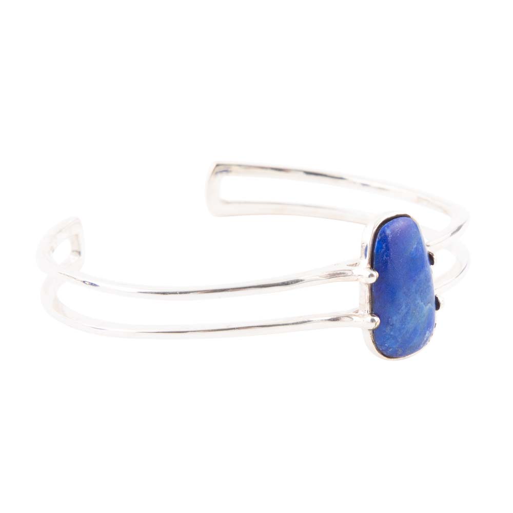 Madeleine Blue Lapis and Sterling Silver Cuff Bracelet | Bracelets | Wiccan Center