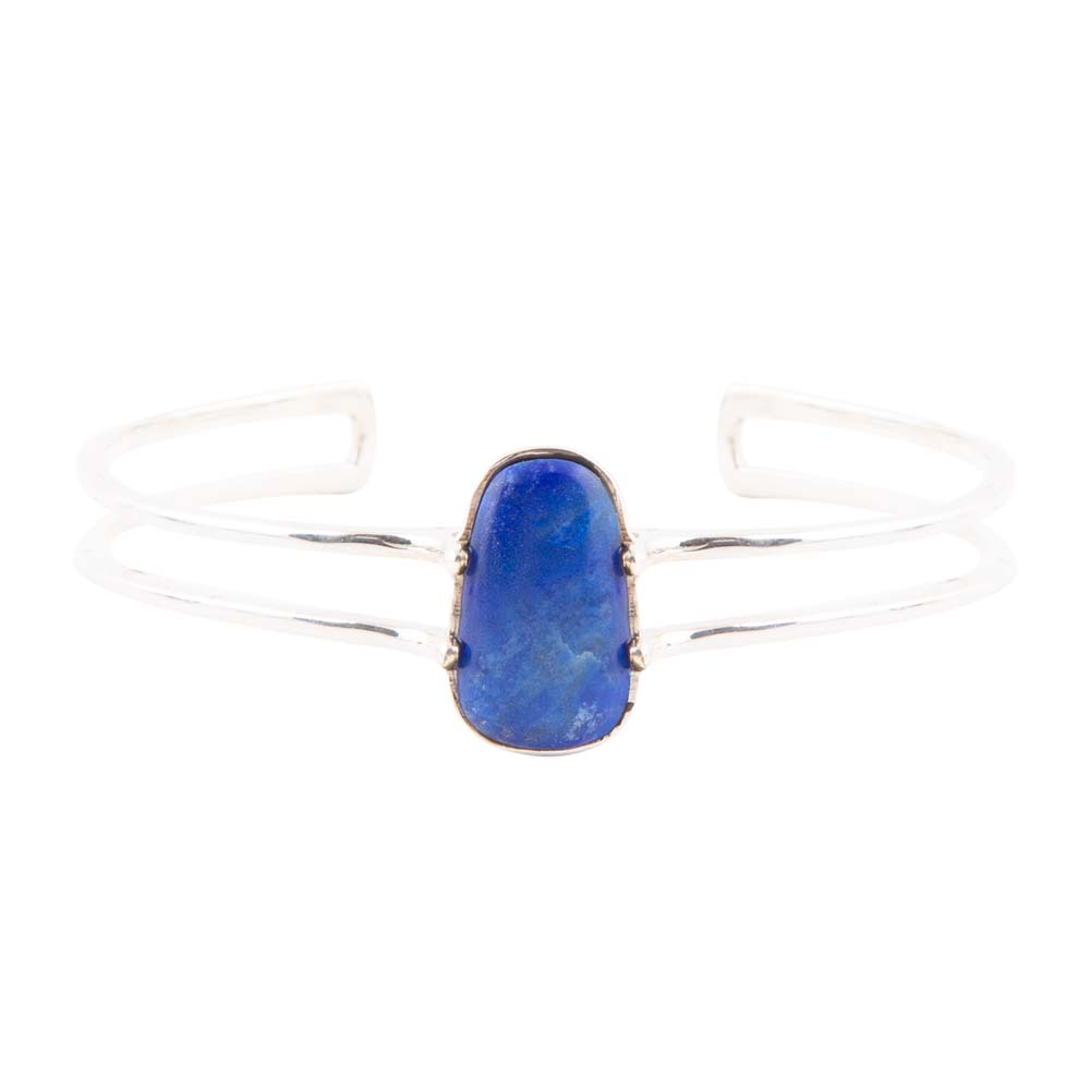 Madeleine Blue Lapis and Sterling Silver Cuff Bracelet | Bracelets | Wiccan Center