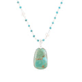 Madeleine Blue Turquoise and Sterling Silver Drop Pendant Necklace | Necklaces | Wiccan Center