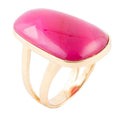 Madeleine Pink Agate Golden Ring | Rings | Wiccan Center