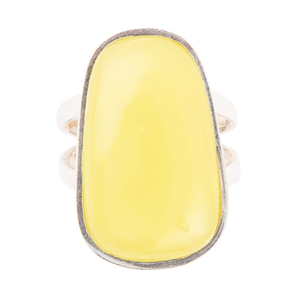 Madeleine Yellow Jade and Sterling Silver Ring | Rings | Wiccan Center
