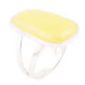 Madeleine Yellow Jade and Sterling Silver Ring | Rings | Wiccan Center