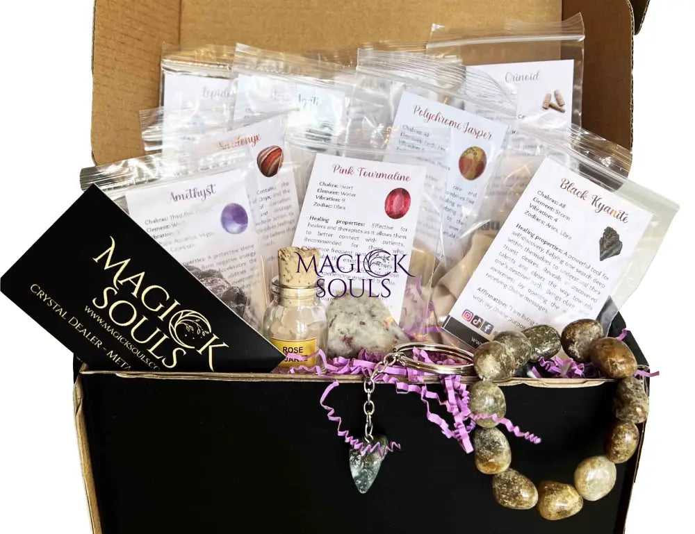 Magick Box — Mystery Crystal Box with Hand-Curated Genuine Stones | Crystal Gift Sets | Wiccan Center