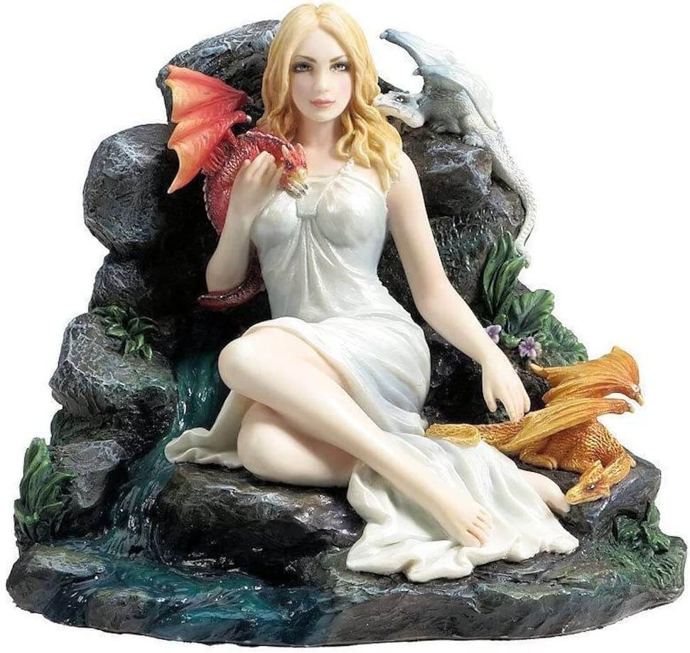 Maiden and the Dragonlings Figurine