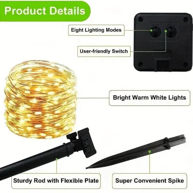 Solar Fairy String Lights Outdoor Waterproof | Solar Fairy String Lights | Wiccan Center