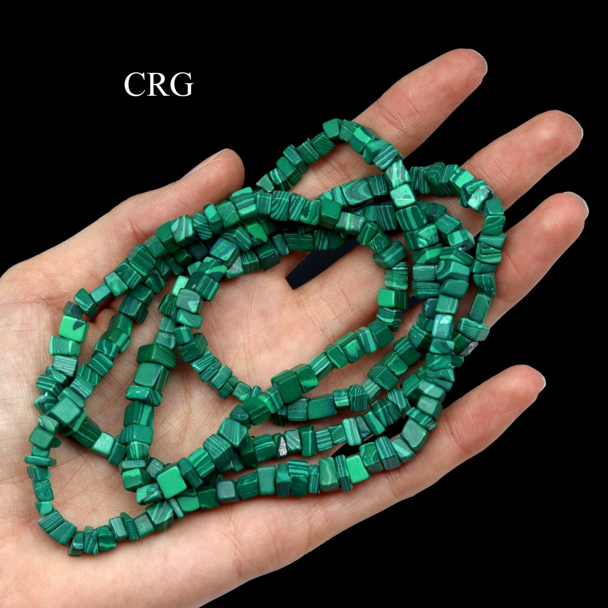 Malachite Inspired Strand Chip Necklace (32 Inches) (1 Piece)