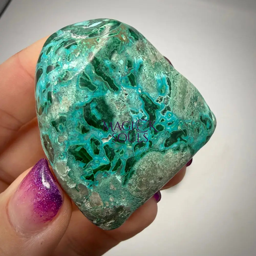 Malacholla Freeform — Malachite & Chrysocolla Crystal for Heart Healing | Rocks & Fossils | Wiccan Center