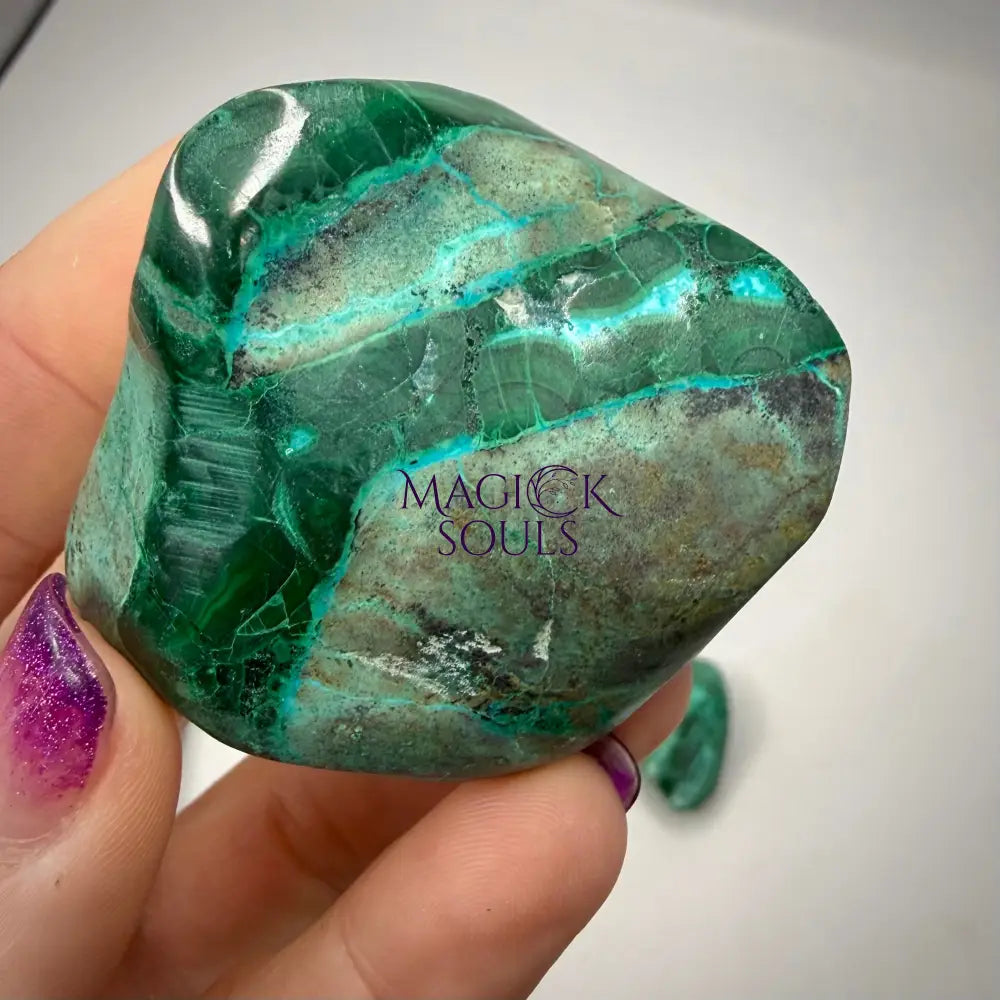 Malacholla Freeform — Malachite & Chrysocolla Crystal for Heart Healing | Rocks & Fossils | Wiccan Center
