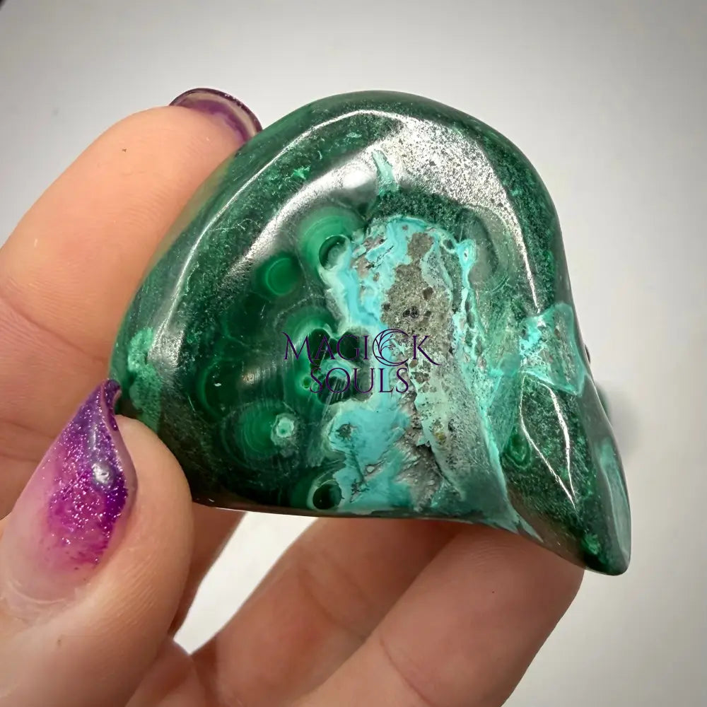 Malacholla Freeform — Malachite & Chrysocolla Crystal for Heart Healing | Rocks & Fossils | Wiccan Center