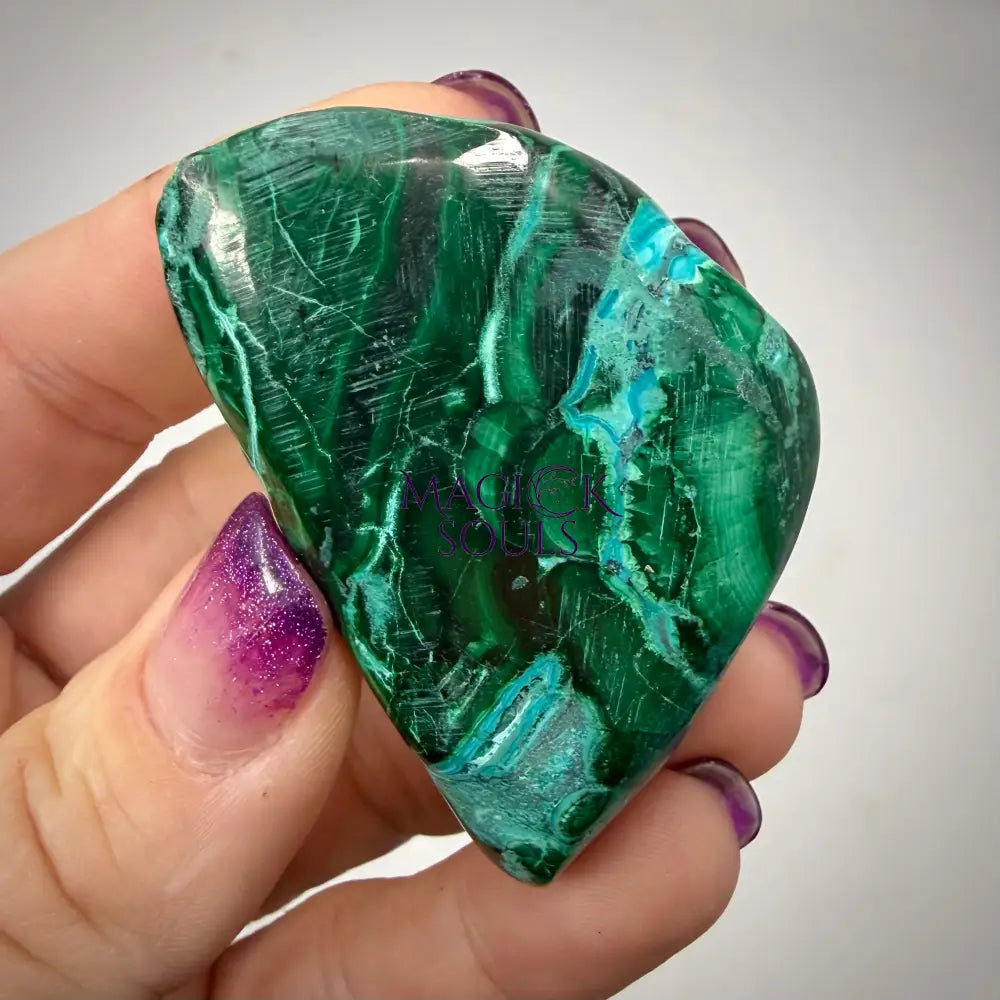 Malacholla Freeform — Malachite & Chrysocolla Crystal for Heart Healing | Rocks & Fossils | Wiccan Center