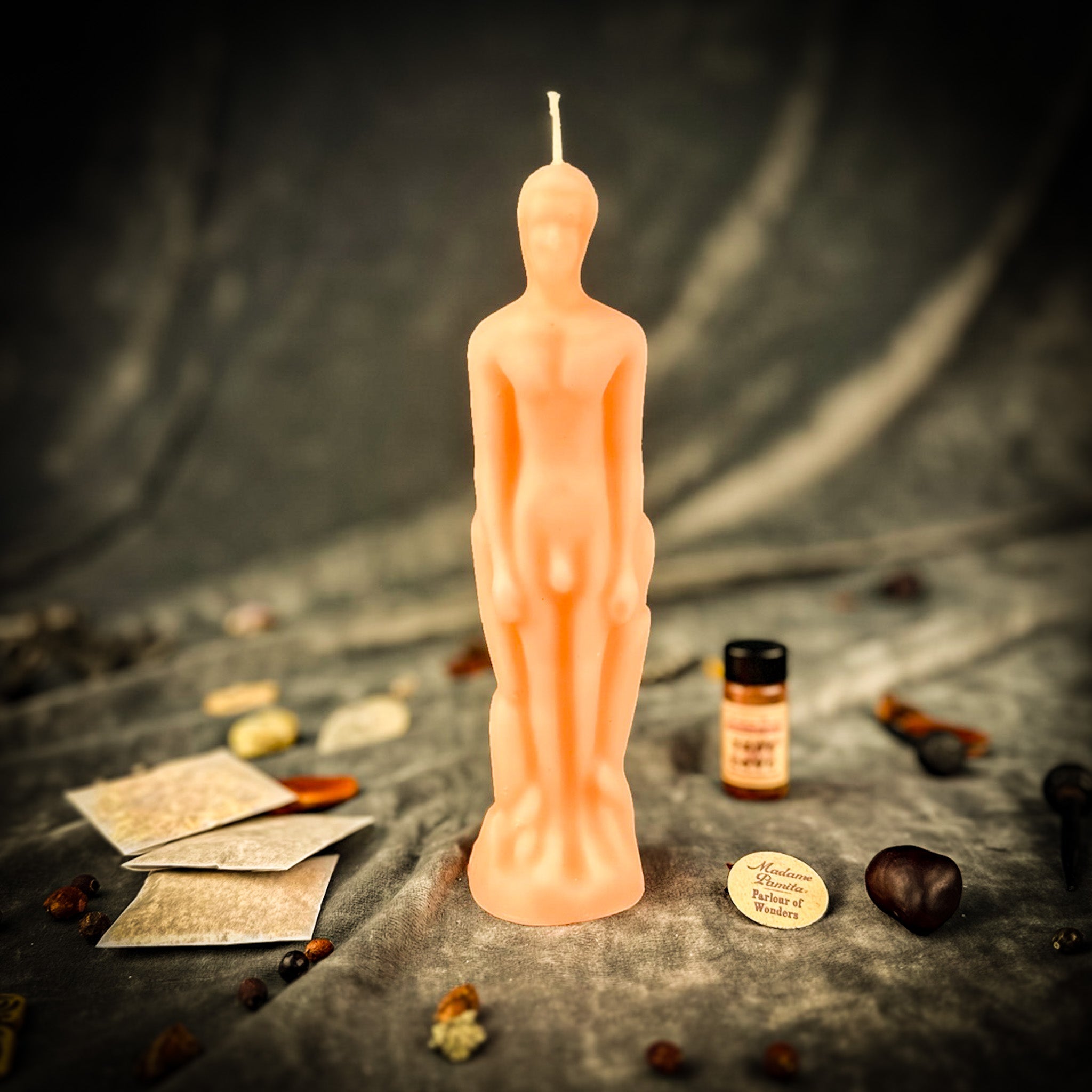 Male Figural Candle Spell Kit - Sympathetic Magic & Personal Power | Candle Spell Kit | Wiccan Center