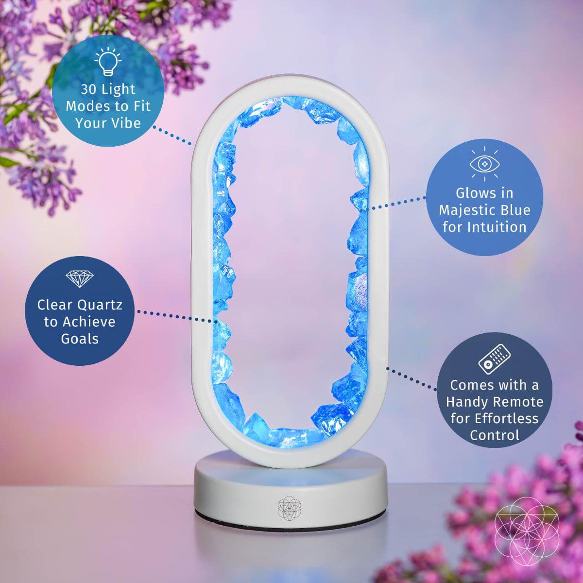 Manifest Success - Clear Quartz Lamp of Achievement | Night Light | Wiccan Center