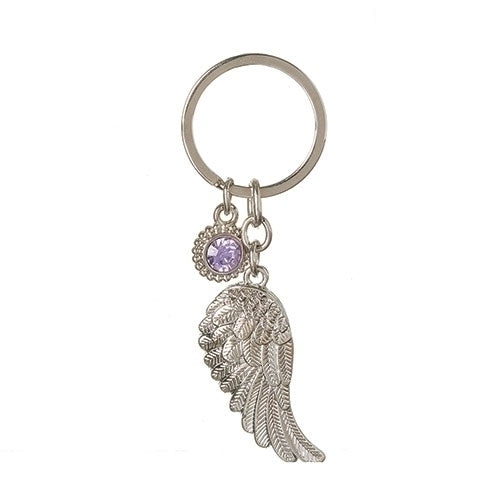 Birthstone Angel Wing Keyring - | Gift Shoppe >> Jewelry >> Key Chains | Wiccan Center
