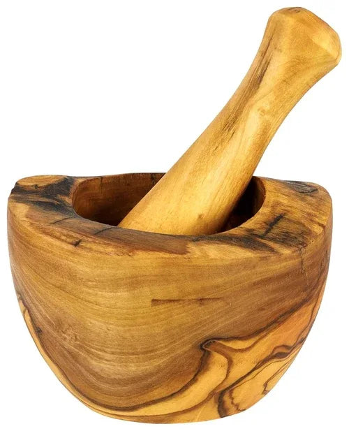 Olive Wood Rustic Mortar and Pestle | Kitchen | Wiccan Center