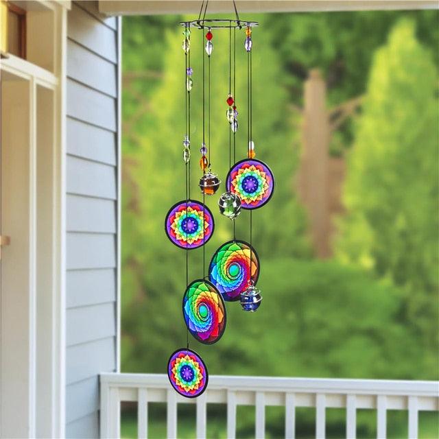 Memorial Wind Chimes Rainbow Maker Window Hanging Sun Catcher Wind Chimes Decoration For Patio Balcony Garden Wall Hanging Ornament Decor | STWC7394KSYUF | Wiccan Center