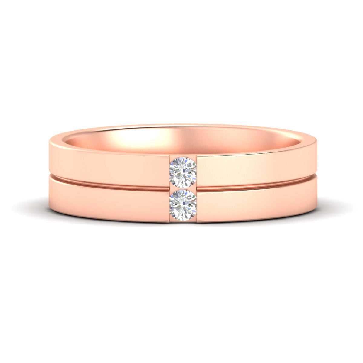 Mens 2 Stone Band