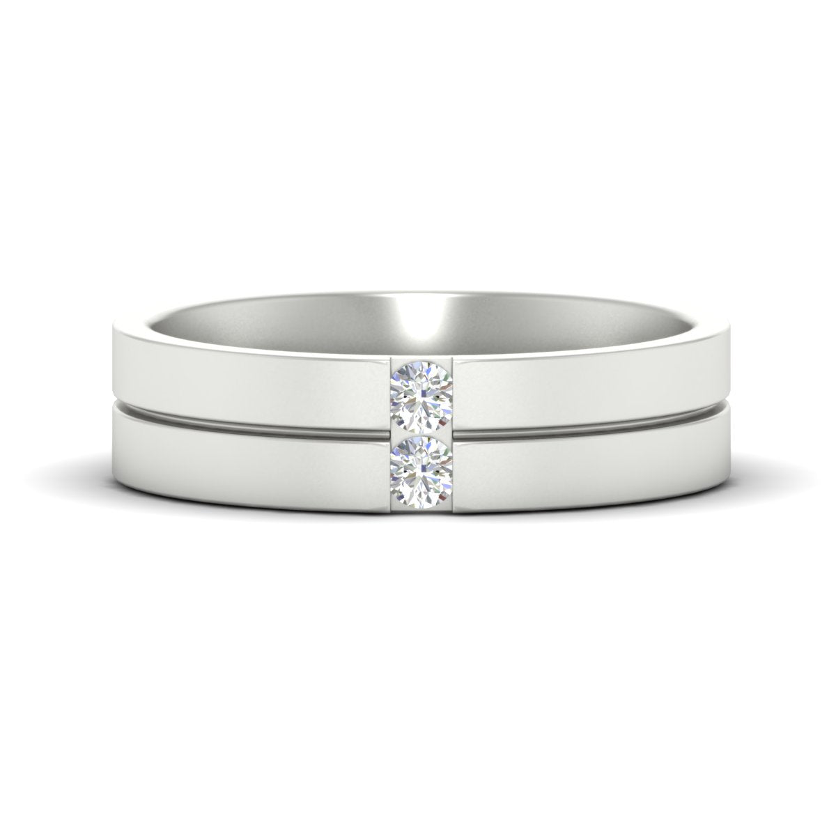 Mens 2 Stone Band