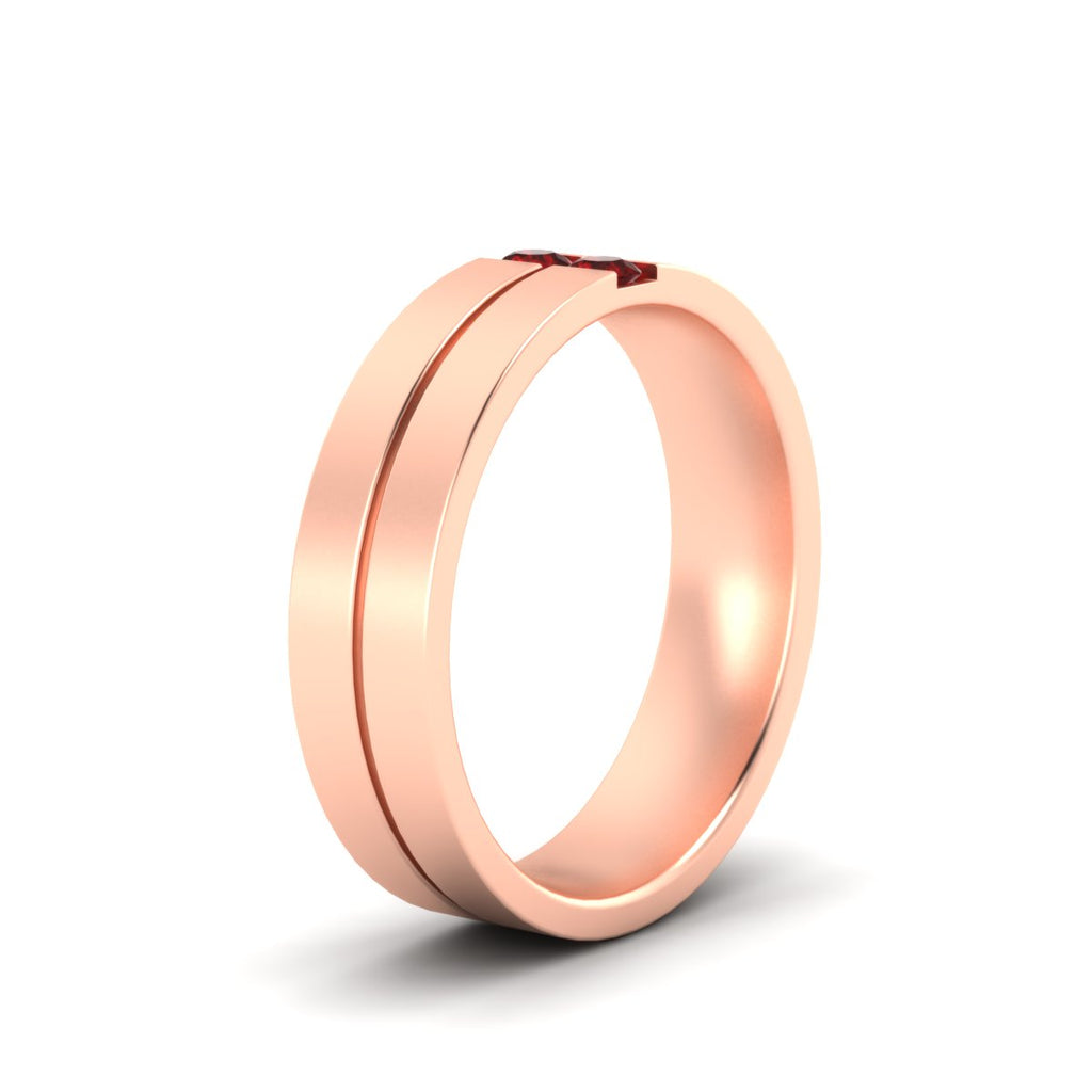 Mens 2 Stone Band