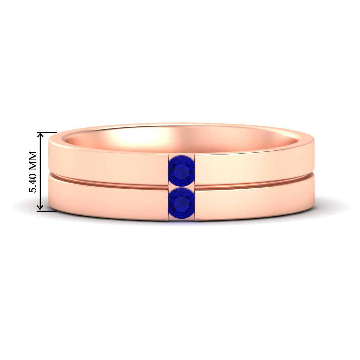 Mens 2 Stone Band