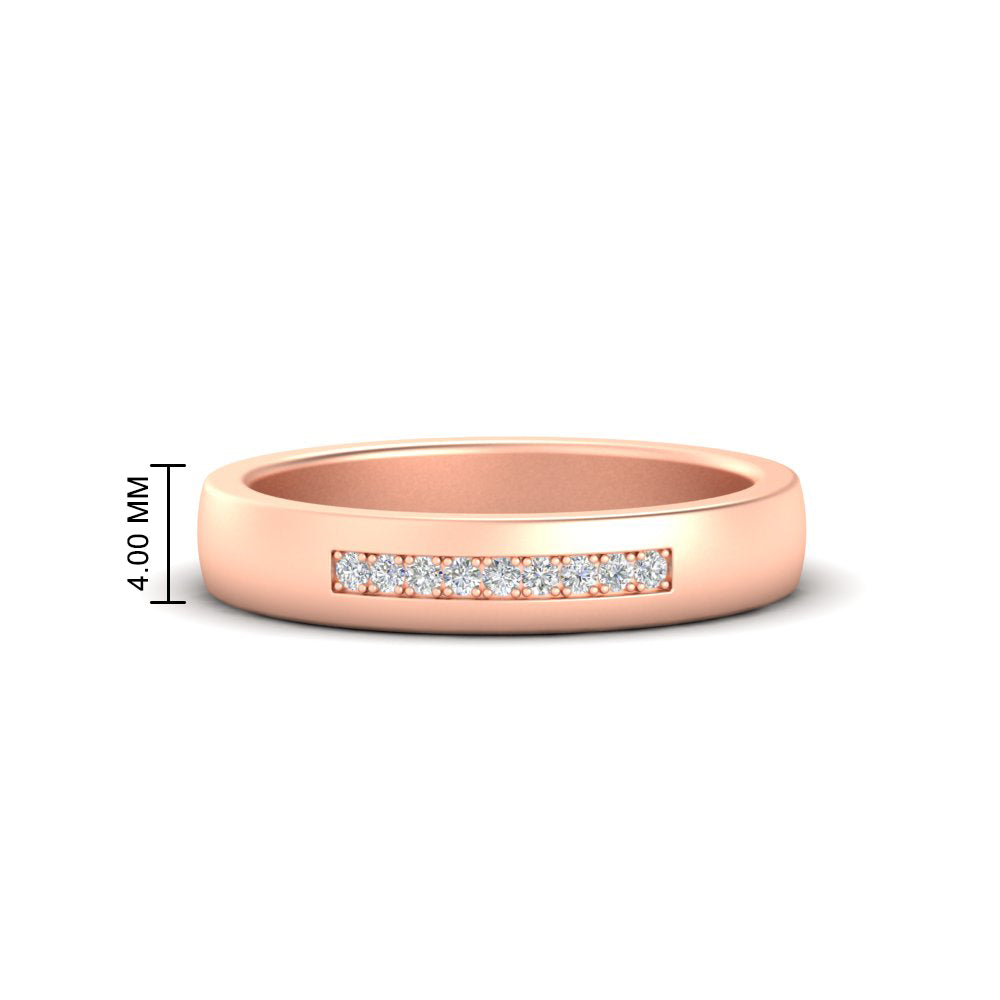 Mens 9 Stone Simple Diamond Band