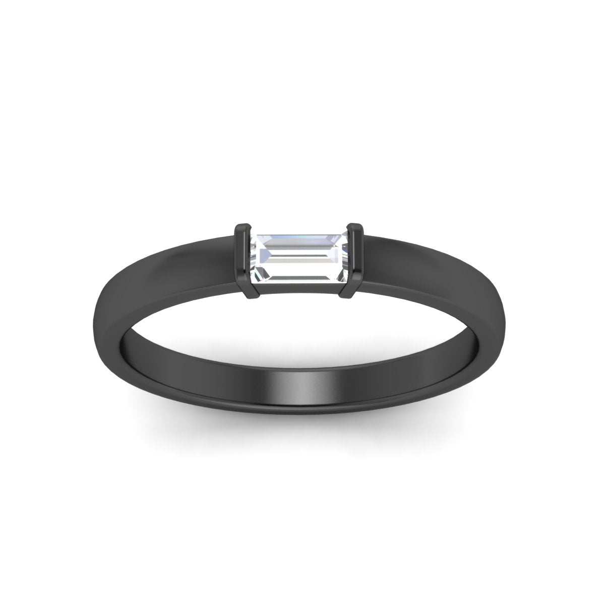 Mens Baguette Diamond Engagement Ring