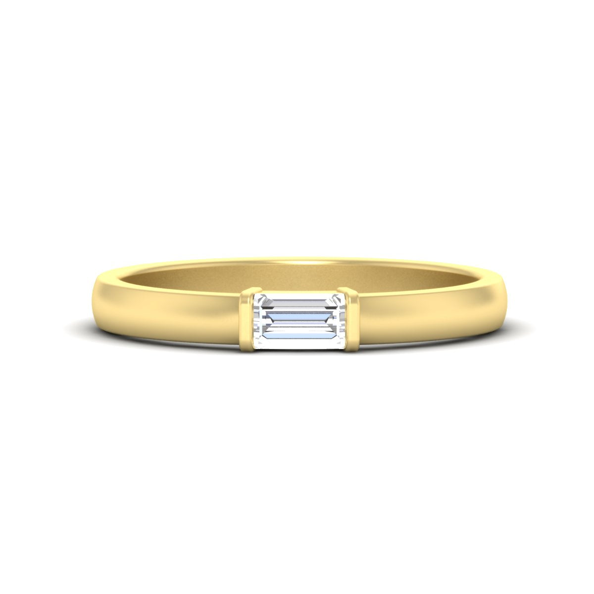 Mens Baguette Diamond Engagement Ring