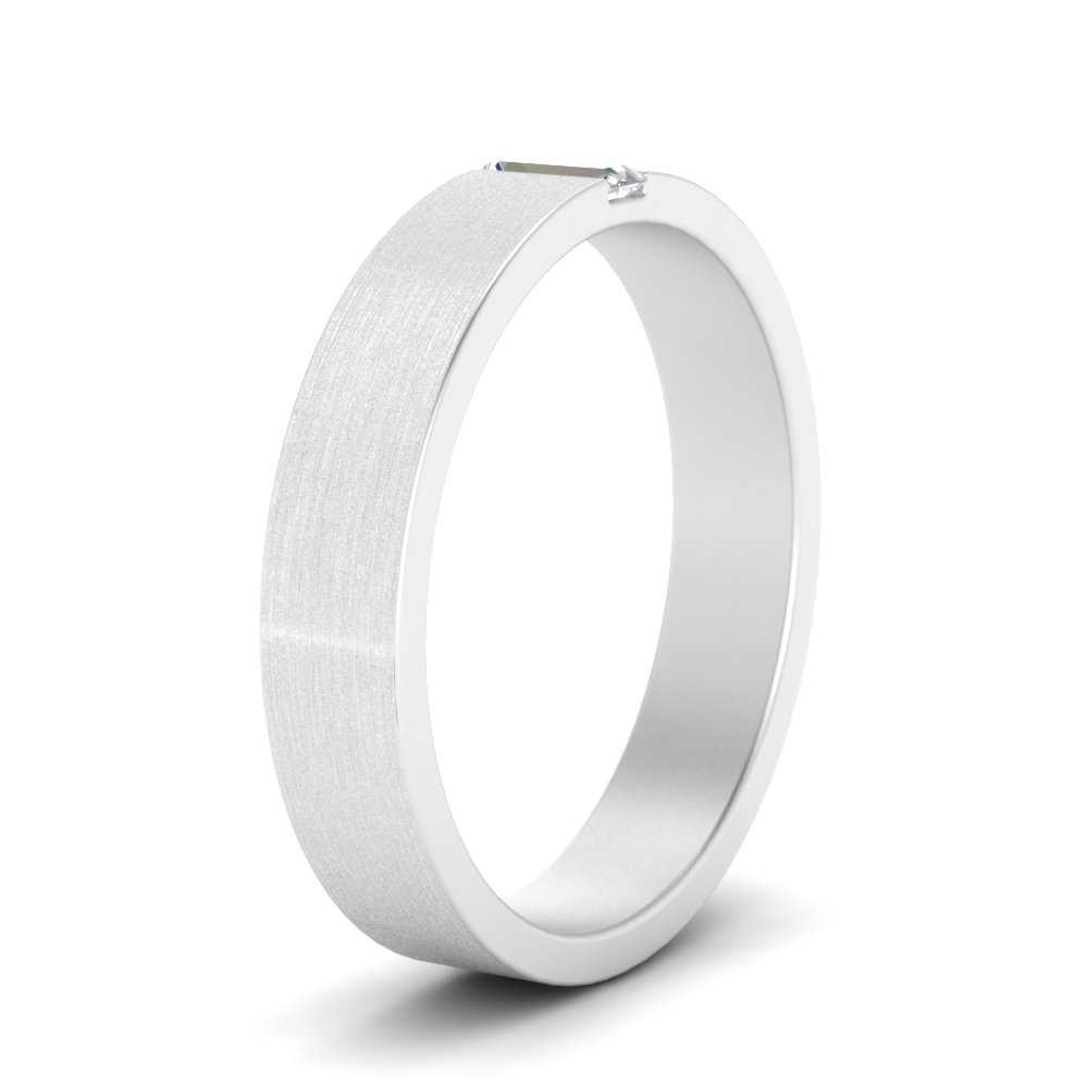 Mens Baguette Diamond Wedding Ring
