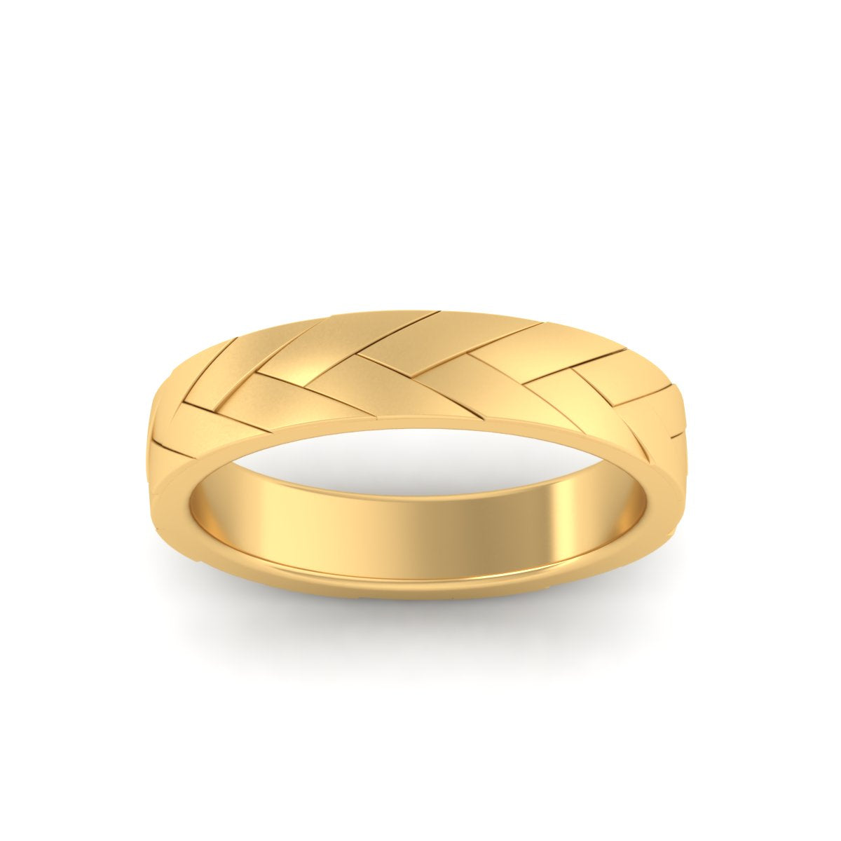Mens Braided Design Promise Ring