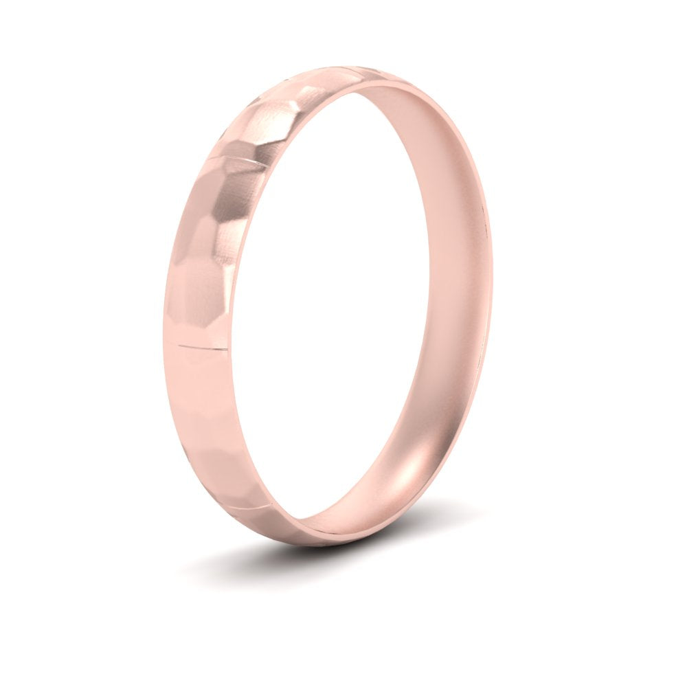 5 mm Mens Hammered Comfort Fit Wedding Band